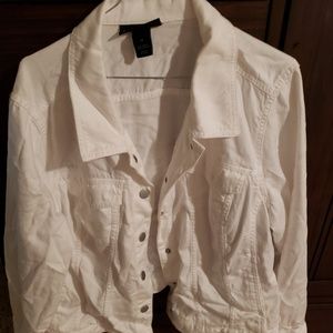 White jean jacket